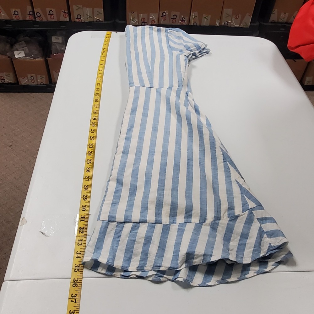 J Crew Striped Nautical Dress Size 2 Old Money Classic Ruffle Preppy Hamptons - Picture 8 of 12